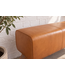 Invicta Interior Zitbank TURNBOCK 120cm mangohout echt leer cognac bruin - 49394
