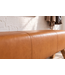 Invicta Interior Zitbank TURNBOCK 120cm mangohout echt leer cognac bruin - 49394