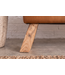 Invicta Interior Zitbank TURNBOCK 120cm mangohout echt leer cognac bruin - 49394