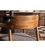Invicta Interior Stoel KENNEDY met beklede zitting en armleuningen mangohout honing afwerking grijs - 49467