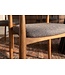 Invicta Interior Stoel KENNEDY met beklede zitting en armleuningen mangohout honing afwerking grijs - 49467