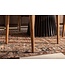 Invicta Interior Stoel KENNEDY met beklede zitting en armleuningen mangohout honing afwerking grijs - 49467