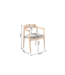 Invicta Interior Stoel KENNEDY met beklede zitting en armleuningen mangohout honing afwerking grijs - 49467