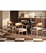 Invicta Interior Stoel KENNEDY met beklede zitting en armleuningen mangohout crème beige - 49468