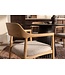 Invicta Interior Stoel KENNEDY met beklede zitting en armleuningen mangohout crème beige - 49468