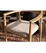 Invicta Interior Stoel KENNEDY met beklede zitting en armleuningen mangohout crème beige - 49468