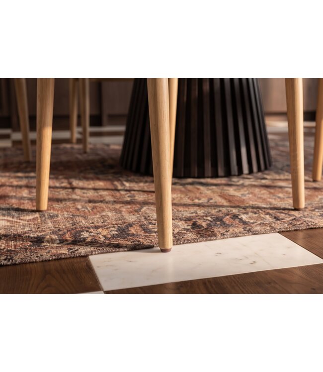 Invicta Interior Stoel KENNEDY met beklede zitting en armleuningen mangohout crème beige - 49468