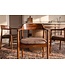 Invicta Interior Stoel KENNEDY met gevoerde zitting en armleuningen, sheesham hout steengrijs afwerking bruin - 49469