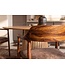 Invicta Interior Stoel KENNEDY met gevoerde zitting en armleuningen, sheesham hout steengrijs afwerking bruin - 49469