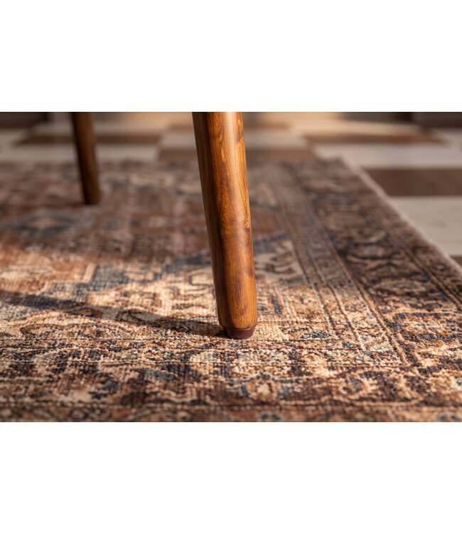 Invicta Interior Stoel KENNEDY met gevoerde zitting en armleuningen, sheesham hout steengrijs afwerking bruin - 49469