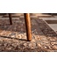 Invicta Interior Stoel KENNEDY met gevoerde zitting en armleuningen, sheesham hout steengrijs afwerking bruin - 49469