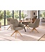 Invicta Interior Draaisstoel ALMARA 360° auto-return met armleuningen binnenvering leer taupe - 49480