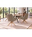 Invicta Interior Draaisstoel ALMARA 360° auto-return met armleuningen binnenvering leer taupe - 49480