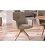 Invicta Interior Draaisstoel ALMARA 360° auto-return met armleuningen binnenvering leer taupe - 49480
