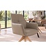 Invicta Interior Draaisstoel ALMARA 360° auto-return met armleuningen binnenvering leer taupe - 49480