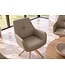 Invicta Interior Draaisstoel ALMARA 360° auto-return met armleuningen binnenvering leer taupe - 49480