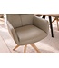 Invicta Interior Draaisstoel ALMARA 360° auto-return met armleuningen binnenvering leer taupe - 49480