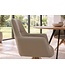 Invicta Interior Draaisstoel ALMARA 360° auto-return met armleuningen binnenvering leer taupe - 49480