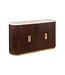 Invicta Interior Dressoir GATSBY 140cm mangohout bruin marmer blad wit - 49524