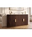 Invicta Interior Dressoir GATSBY 140cm mangohout bruin marmer blad wit - 49524