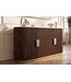 Invicta Interior Dressoir GATSBY 140cm mangohout bruin marmer blad wit - 49524