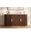 Invicta Interior Dressoir GATSBY 140cm mangohout bruin marmer blad wit - 49524