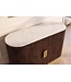 Invicta Interior Dressoir GATSBY 120cm mangohout bruin marmeren blad wit - 49525