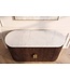 Invicta Interior Dressoir GATSBY 120cm mangohout bruin marmeren blad wit - 49525