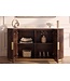 Invicta Interior Dressoir GATSBY 120cm mangohout bruin marmeren blad wit - 49525