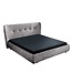 Invicta Interior Bed FLORENZ 180x200cm fluweel grijs - 6542773