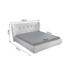 Invicta Interior Bed FLORENZ 180x200cm fluweel grijs - 6542773