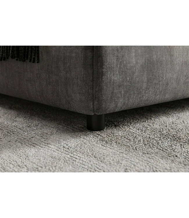 Invicta Interior Bed MILANO 180x200cm vogue fluweel grijs - 6542775