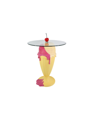 Invicta Interior Bistro tafel SWEET SOCIETY Sundae 90cm pastel geel - 70096