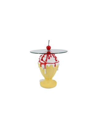 Invicta Interior Bijzettafel SWEET SOCIETY Soft Pop 65cm pastel yellow white - 70099