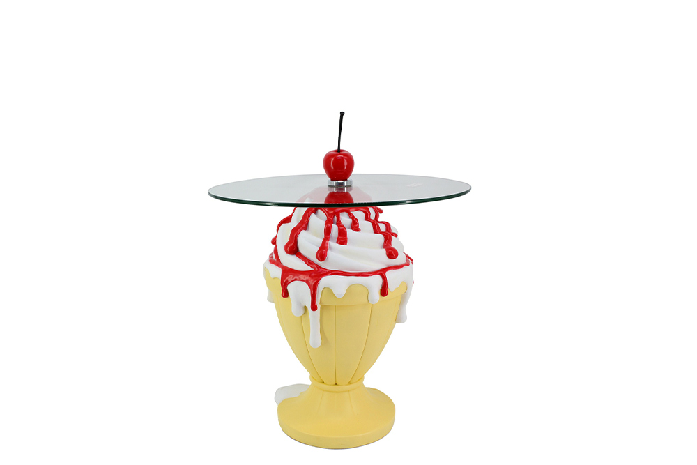 Bijzettafel SWEET SOCIETY Soft Pop 65cm pastel yellow white - 70099