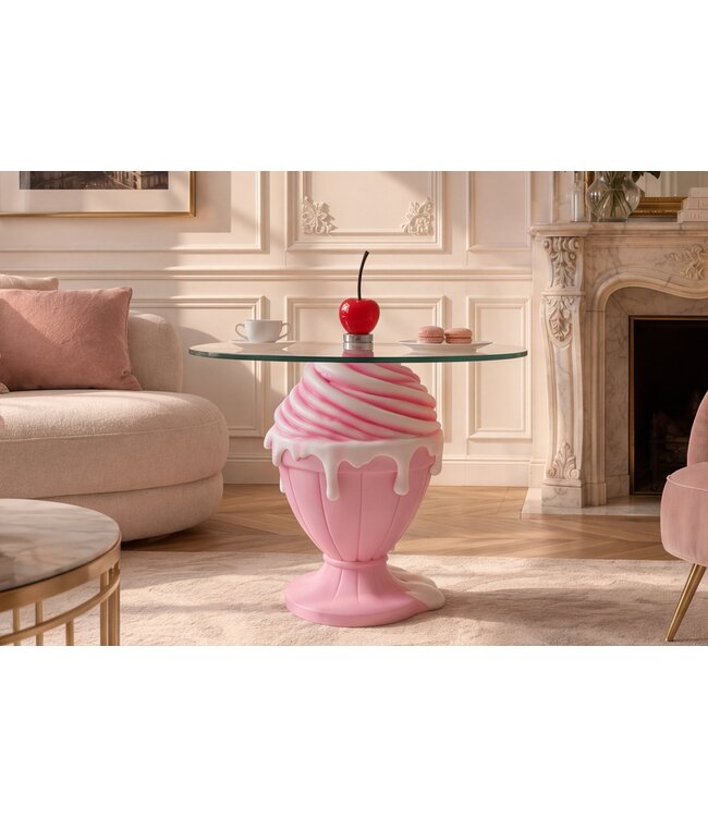 Invicta Interior Bijzettafel SWEET SOCIETY Soft Pop 65cm pastel roze - 70101