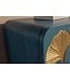 Invicta Interior Dressoir GINKGO 160cm ginkgoblad front mangohout turkoois met gouden metalen frame - 49494