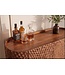 Invicta Interior Barmeubel ADLON 140cm 3D textuurfront afgeronde hoeken mangohout bruin met wijnrek - 48821