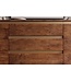 Invicta Interior Dressoir MONZA 180cm geribd front afgeronde hoeken mangohout bruin met gouddetails - 48834