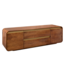 Invicta Interior TV-Meubel MONZA 160cm met kabelmanagement geribbelde voorkant afgeronde hoeken bruin mangohout gouden details - 48835