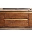 Invicta Interior TV-Meubel MONZA 160cm met kabelmanagement geribbelde voorkant afgeronde hoeken bruin mangohout gouden details - 48835