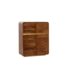 Invicta Interior Highboard MONZA 120cm geribbelde voorkant afgeronde hoeken mangohout bruin met gouddetails - 48836