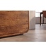 Invicta Interior Highboard MONZA 120cm geribbelde voorkant afgeronde hoeken mangohout bruin met gouddetails - 48836