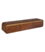 Invicta Interior TV-Meubel MONZA 160cm met kabelmanagement hangend geribd front bruin mangowood gouddetails - 48837