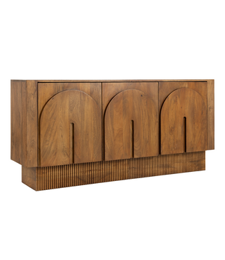 Invicta Interior Dressoir ARCADIA 160cm gebogen front gegroefde voet mangohout bruin - 48840