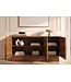 Invicta Interior Dressoir ARCADIA 160cm gebogen front gegroefde voet mangohout bruin - 48840