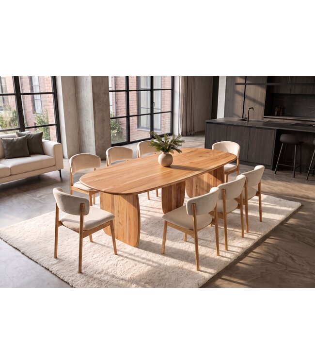 Invicta Interior Eettafel SCULPTURA 240cm ovaal sculptuur frame acacia hout naturel - 49258