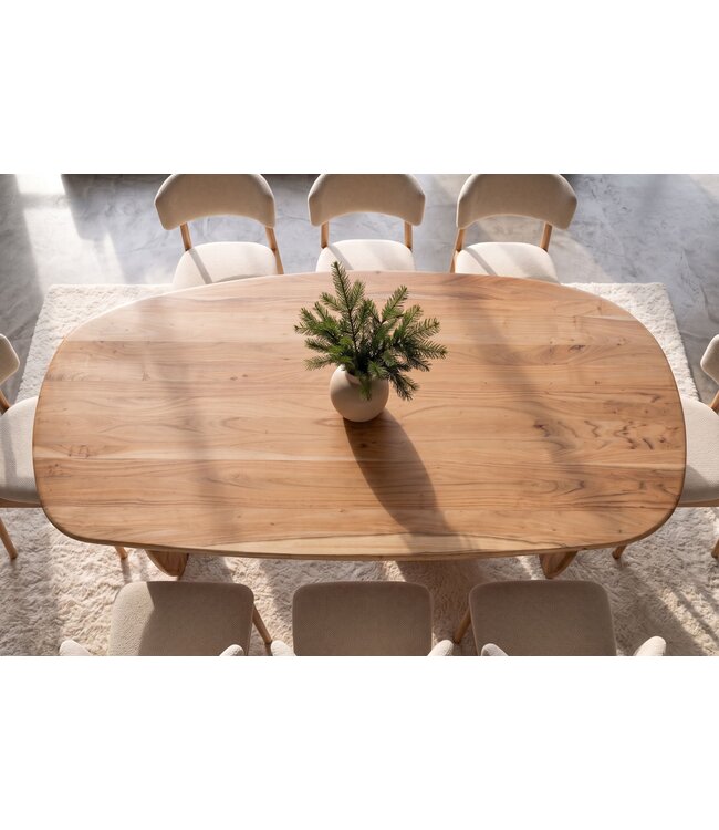 Invicta Interior Eettafel SCULPTURA 240cm ovaal sculptuur frame acacia hout naturel - 49258