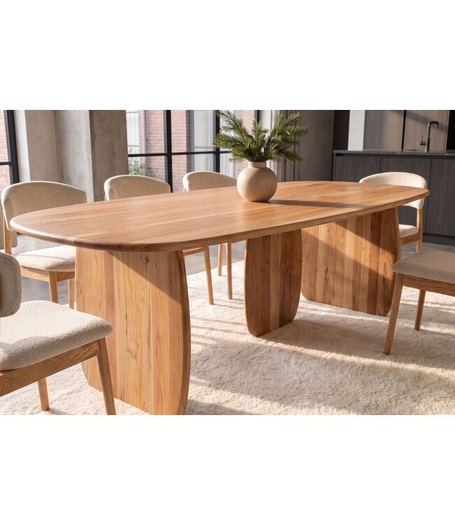 Invicta Interior Eettafel SCULPTURA 240cm ovaal sculptuur frame acacia hout naturel - 49258