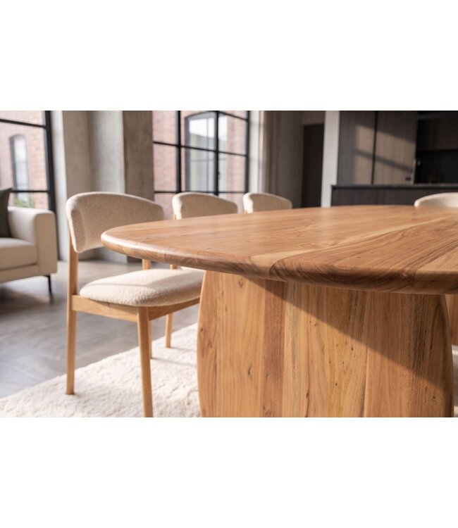 Invicta Interior Eettafel SCULPTURA 240cm ovaal sculptuur frame acacia hout naturel - 49258